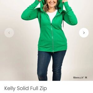 Kelly Green Full Zip Hoodie